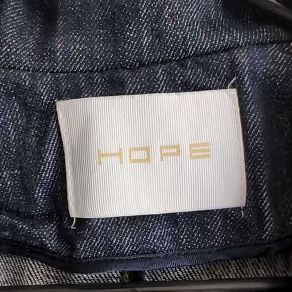 HOPE STHLM Stockholm 💯 Cotton Made In Italy Oversized Denim Blazer Jacket  S - Picture 3 of 16